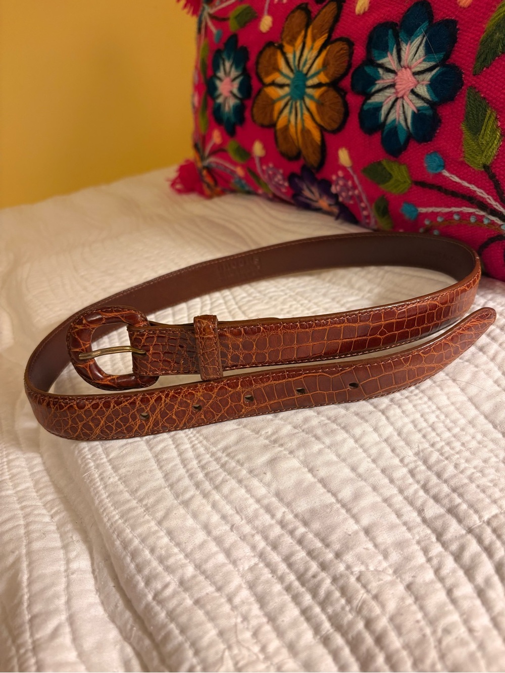 Brooks Brothers Alligator Slim Women’s Belt